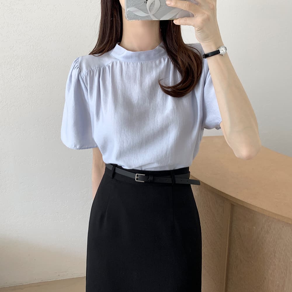 쉬폰 여성 셔츠 프랑스식 Chic 달콤함 품격 부드러운 반팔 맨위 chic 레이스업 디자인 센스 작은 대중 셔츠 상세 이미지 14