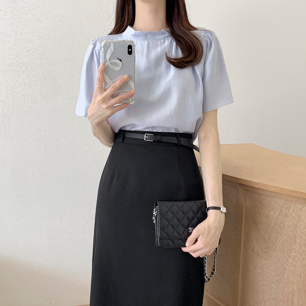 쉬폰 여성 셔츠 프랑스식 Chic 달콤함 품격 부드러운 반팔 맨위 chic 레이스업 디자인 센스 작은 대중 셔츠 상세 이미지 15