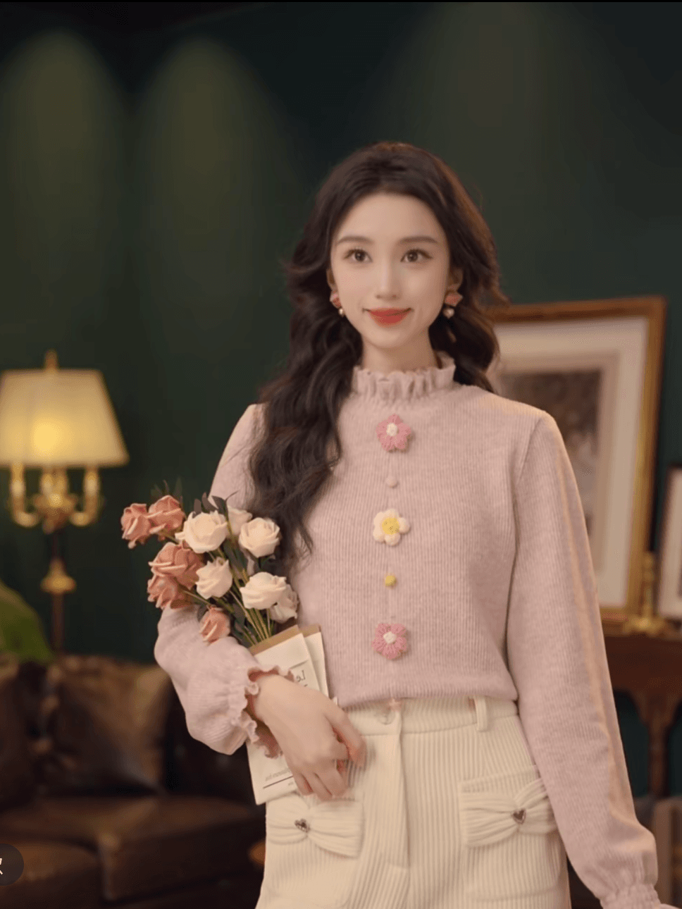 꽃 가을과 꽃 레트로 항구 바람 가을 겨울 두꺼운 스타일 캐주얼 다용도 맨위 이미지 3