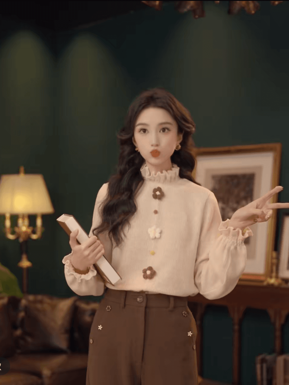 꽃 가을과 꽃 레트로 항구 바람 가을 겨울 두꺼운 스타일 캐주얼 다용도 맨위 상세 이미지 1