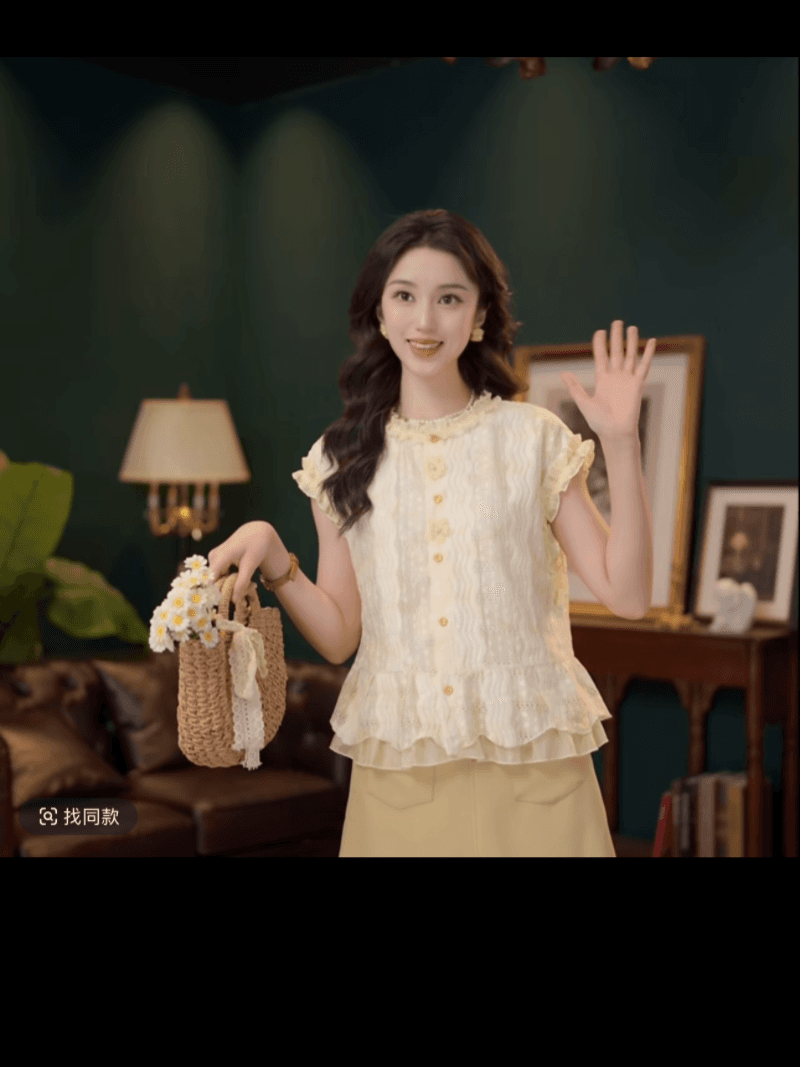 재고 있음 부드러운 셔츠 캐주얼 다용도 반팔 여성 셔츠 여름 맨위 상세 이미지 4