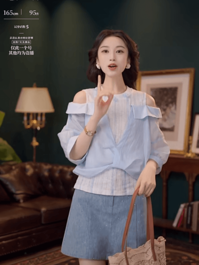 부드러운 셔츠 캐주얼 다용도 반팔 여성 셔츠 여름 맨위 10 바지 상세 이미지 2
