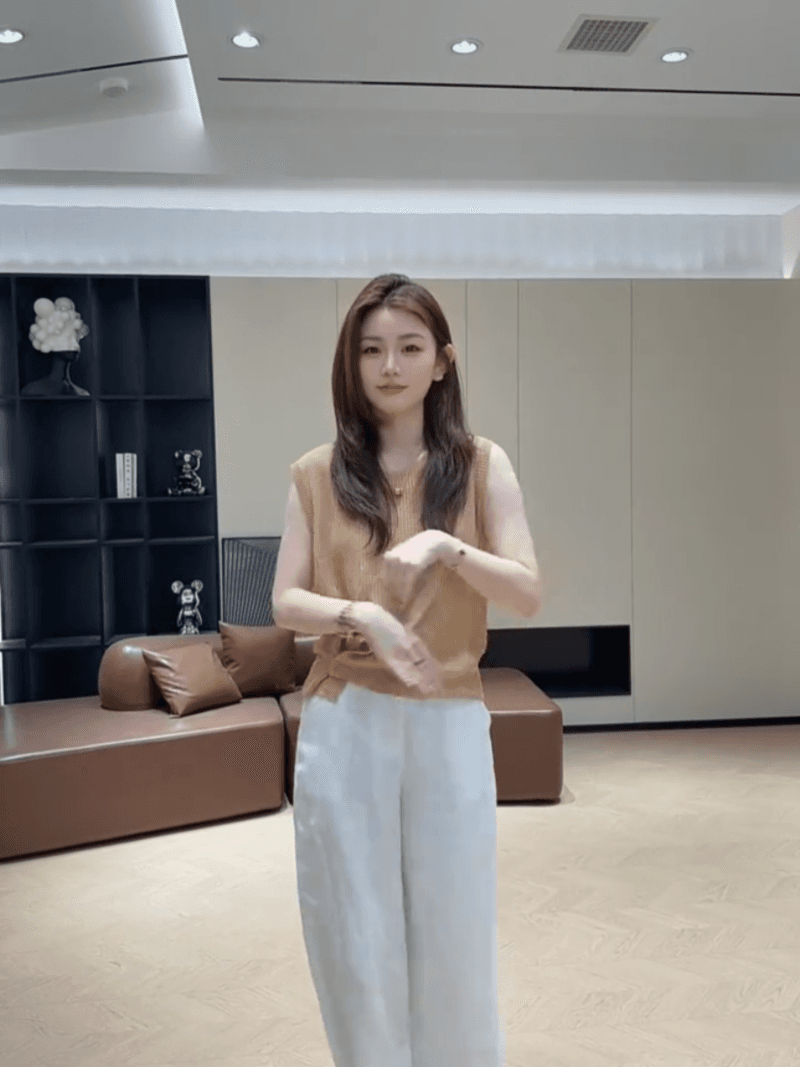 콩 추천 여름 싱글 줄 버튼 디자인 센스 하이웨이스트 아마 바지 다용도 작은 키 캐주얼 상세 이미지 4