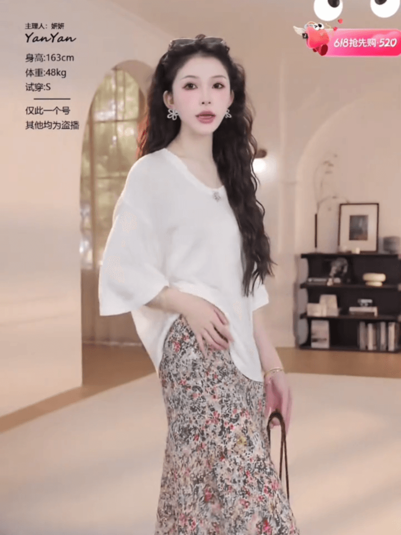 여름 단색 루즈핏 느긋한 센스 반팔 t 셔츠 세트 상세 이미지 8