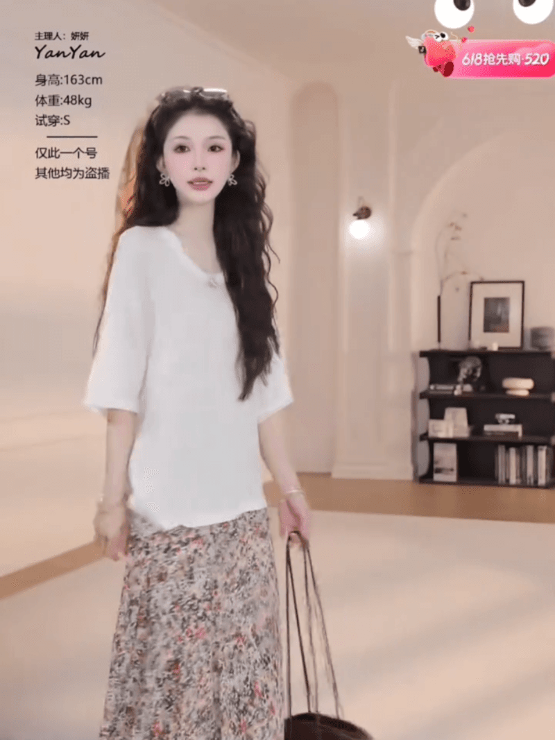 여름 단색 루즈핏 느긋한 센스 반팔 t 셔츠 세트 상세 이미지 9