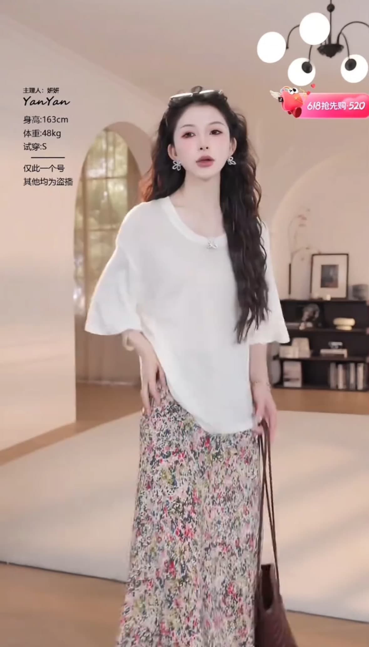 여름 단색 루즈핏 느긋한 센스 반팔 t 셔츠 세트 이미지 4