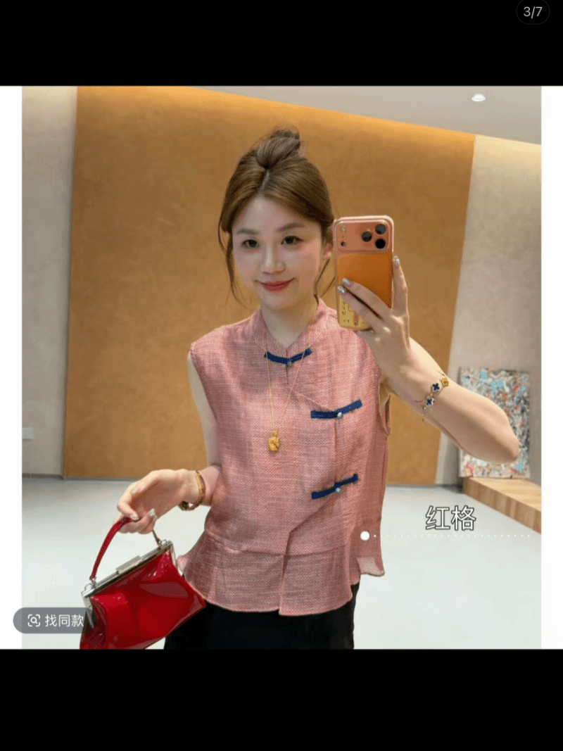 연인 콩 추천 여름 레트로 꽃무늬 민소매 디스크 구두 루즈핏 작은 셔츠 패션 맨위 세트 상세 이미지 2