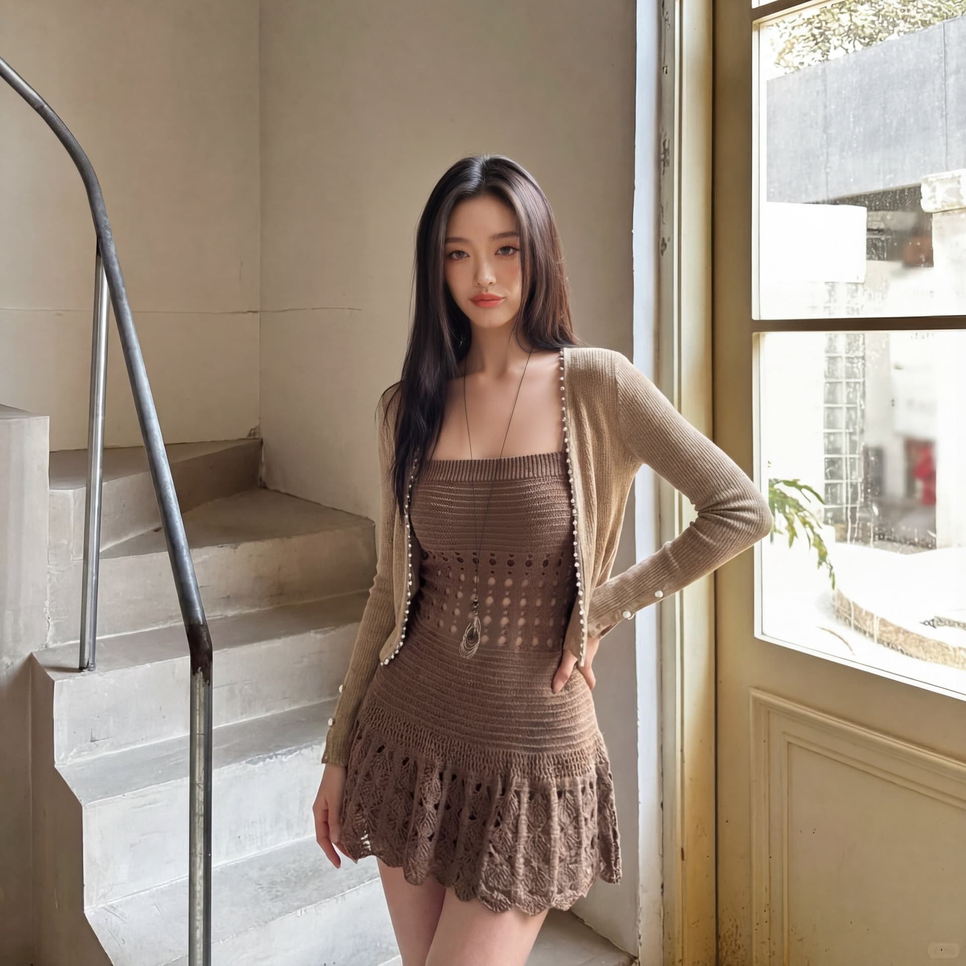 aomalm 덜 또한 눈 존재 함 ~ 중 갭 프랑스식 니트 홀로우 아웃 슬립 티셔츠 여성 여름 허리 수축 순수한 욕망 맨위