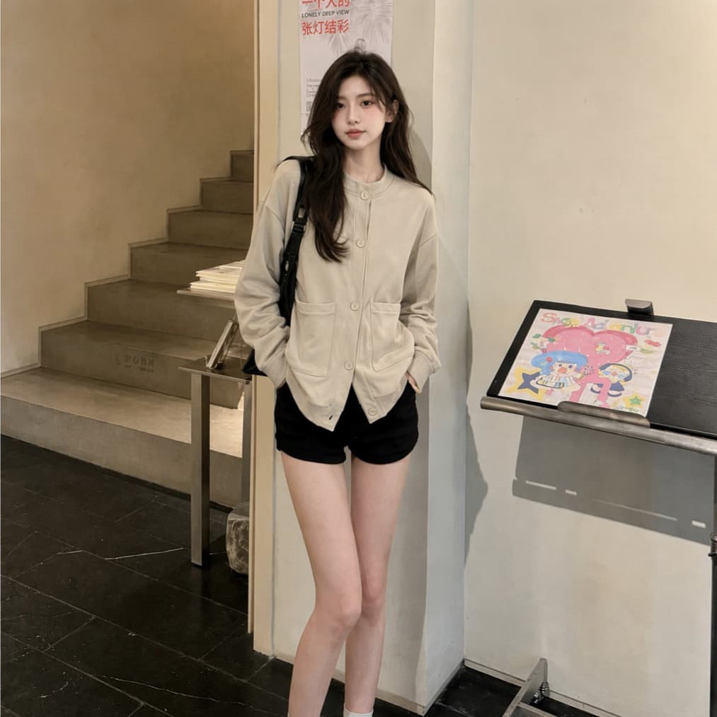 실사 다용도 느긋한 바람 작은 키 캐주얼 디자인 센스 후드티