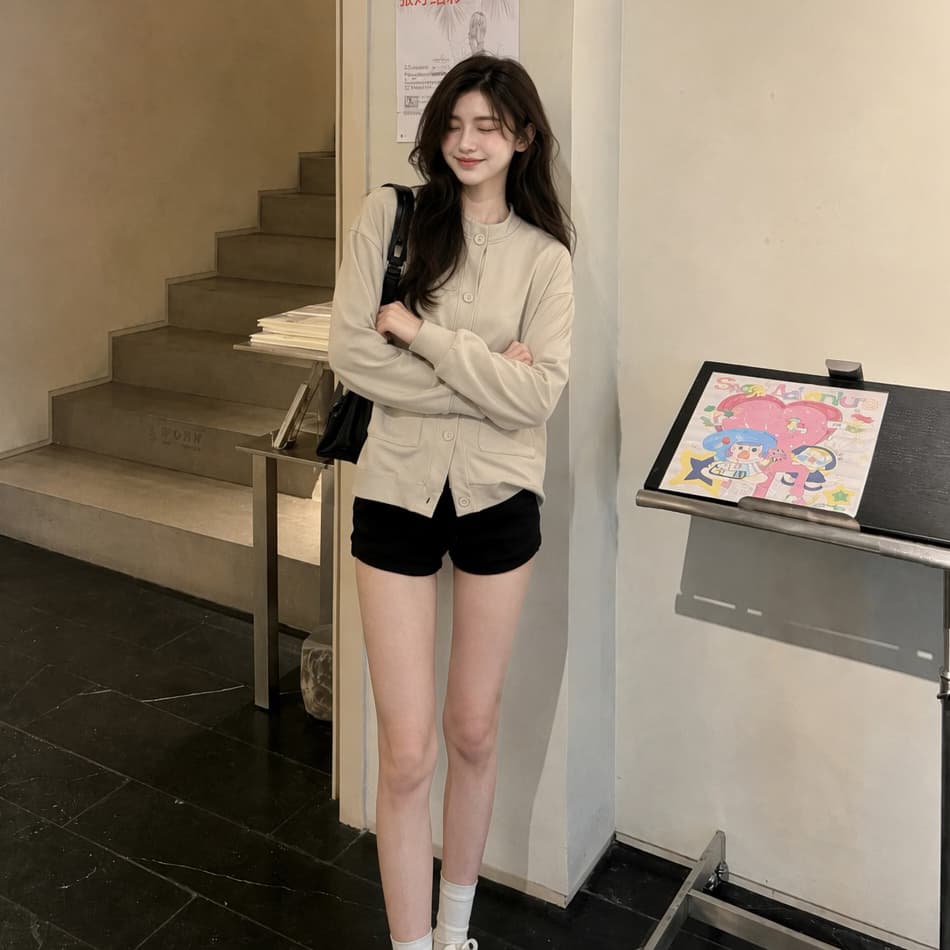 실사 다용도 느긋한 바람 작은 키 캐주얼 디자인 센스 후드티 상세 이미지 2