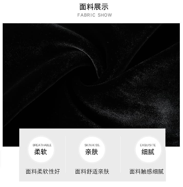 검정색 벨벳 드레스 고급 정통 뽕나무 누에 실크 새로운 중식 개선 치파오 엄마 예복 상세 이미지 9