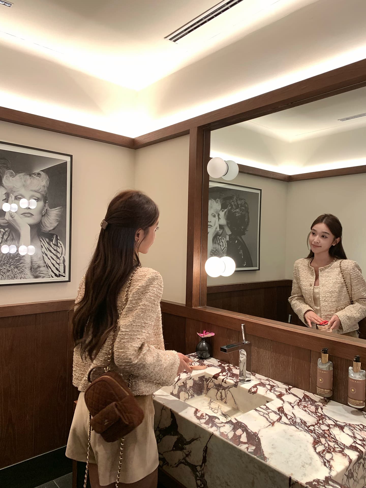 cchen 첸 첸 향기로운 부서 princess 트위드 작은 샤넬 스타일 재킷 라운드 넥 고급 슬림해 보이는 품격 맨위 상세 이미지 7