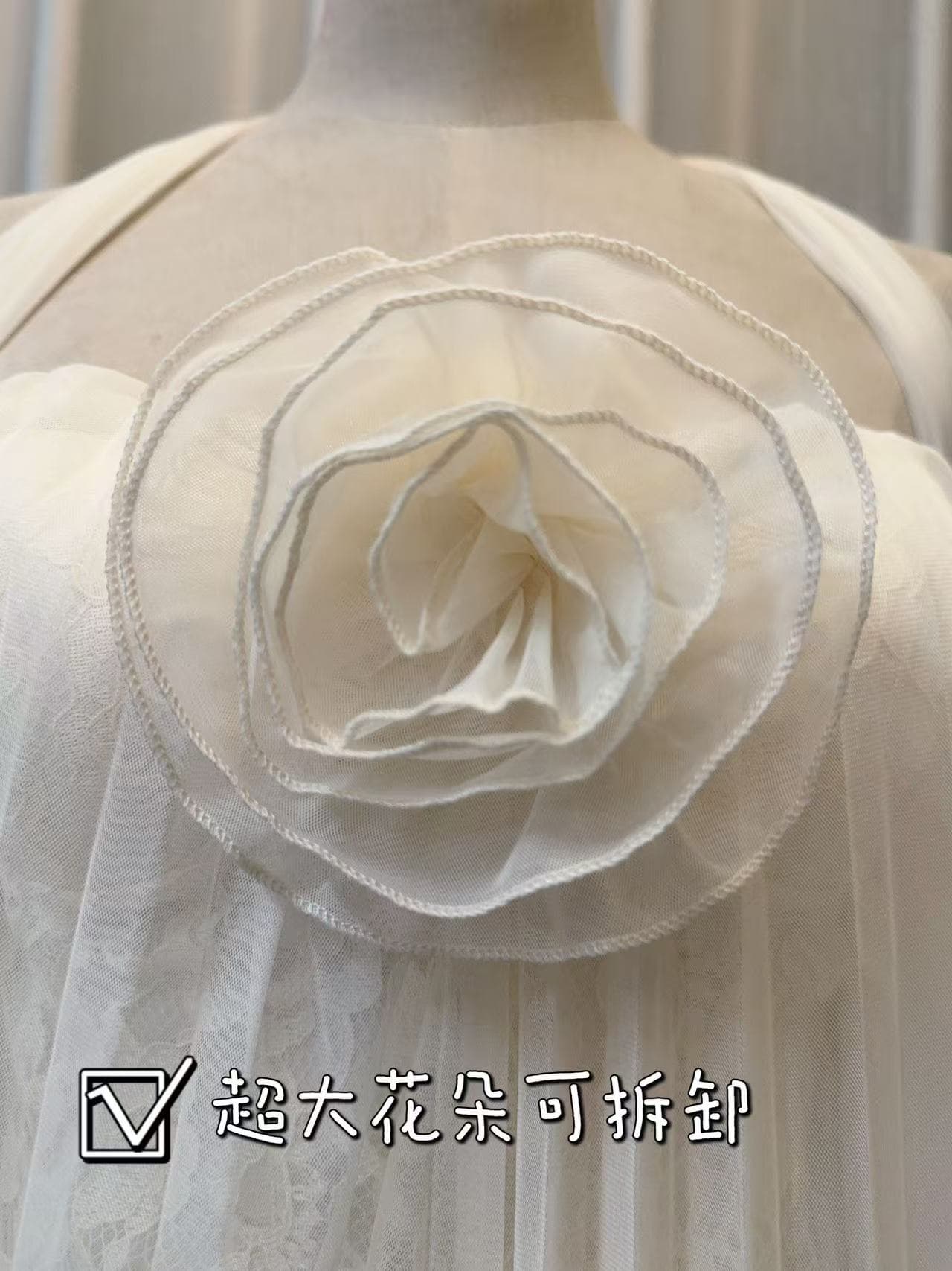 왕 추 물론 같은 단락 생일 데이트 망사 행침 목 튜브탑 백리스 분위기 센스 드레스 상세 이미지 8