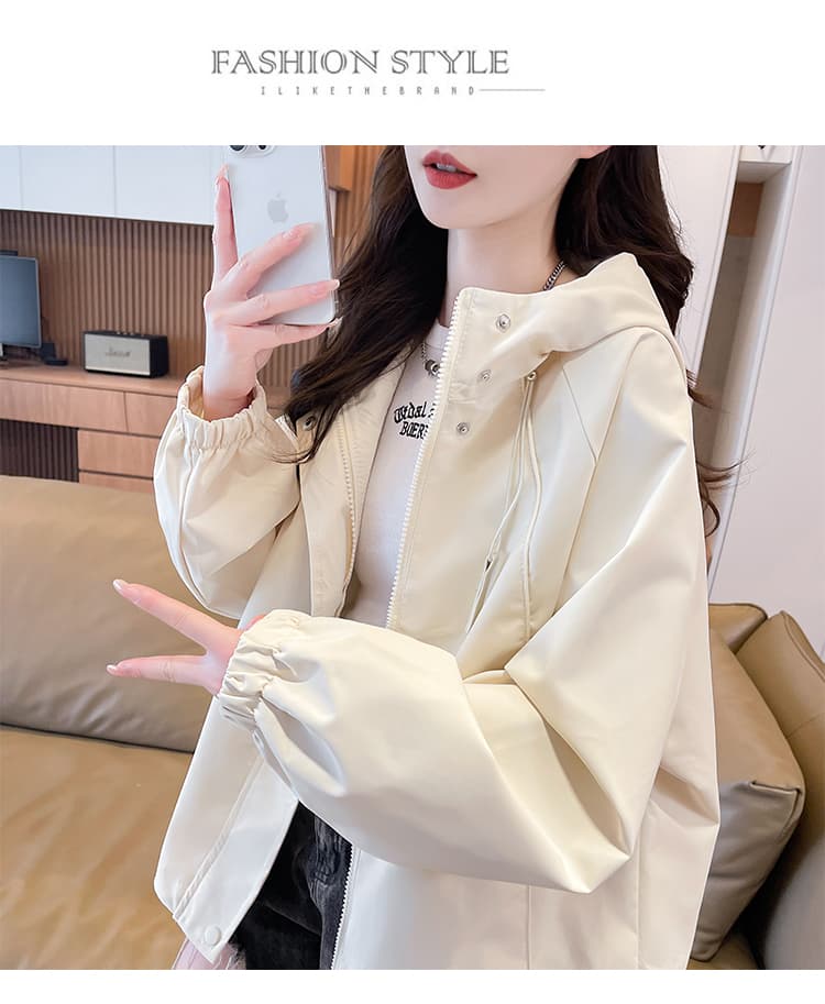 실사 가을 후드 디자인 센스 요금 외투 디자인 센스 루즈핏 다용도 작은 키 워크웨어 재킷 상세 이미지 30