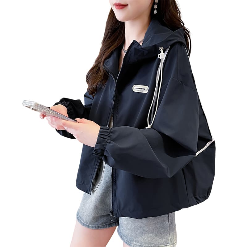 실사 가을 의상 후드 재킷 2025 새로운 외국 가스 초기 고등학생 여성 자켓 다용도 패션 재킷 이미지 5