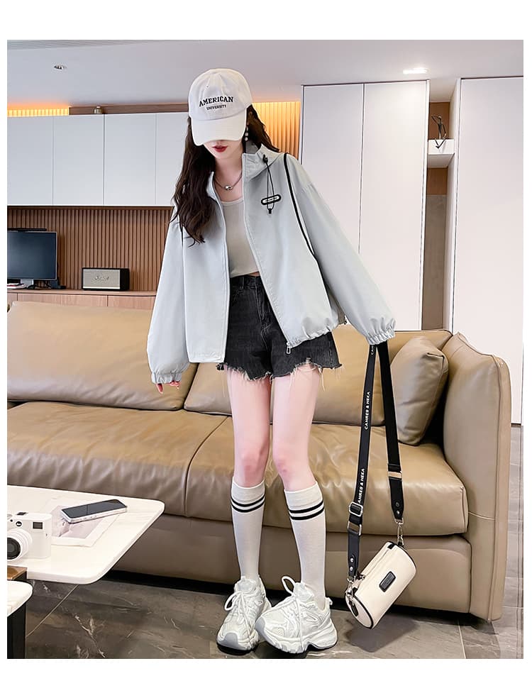 실사 가을 의상 후드 재킷 2025 새로운 외국 가스 초기 고등학생 여성 자켓 다용도 패션 재킷 상세 이미지 16