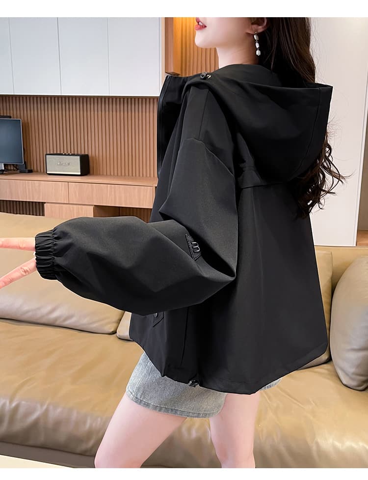 실사 자켓 여성 코트 가을 새로운 루즈핏 다용도 후드 긴팔 맨위 한국 스타일 캐주얼 재킷 상세 이미지 14