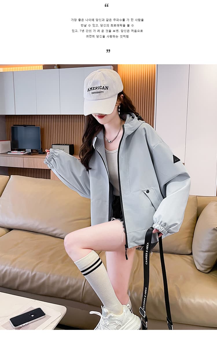 실사 자켓 여성 코트 가을 새로운 루즈핏 다용도 후드 긴팔 맨위 한국 스타일 캐주얼 재킷 상세 이미지 17