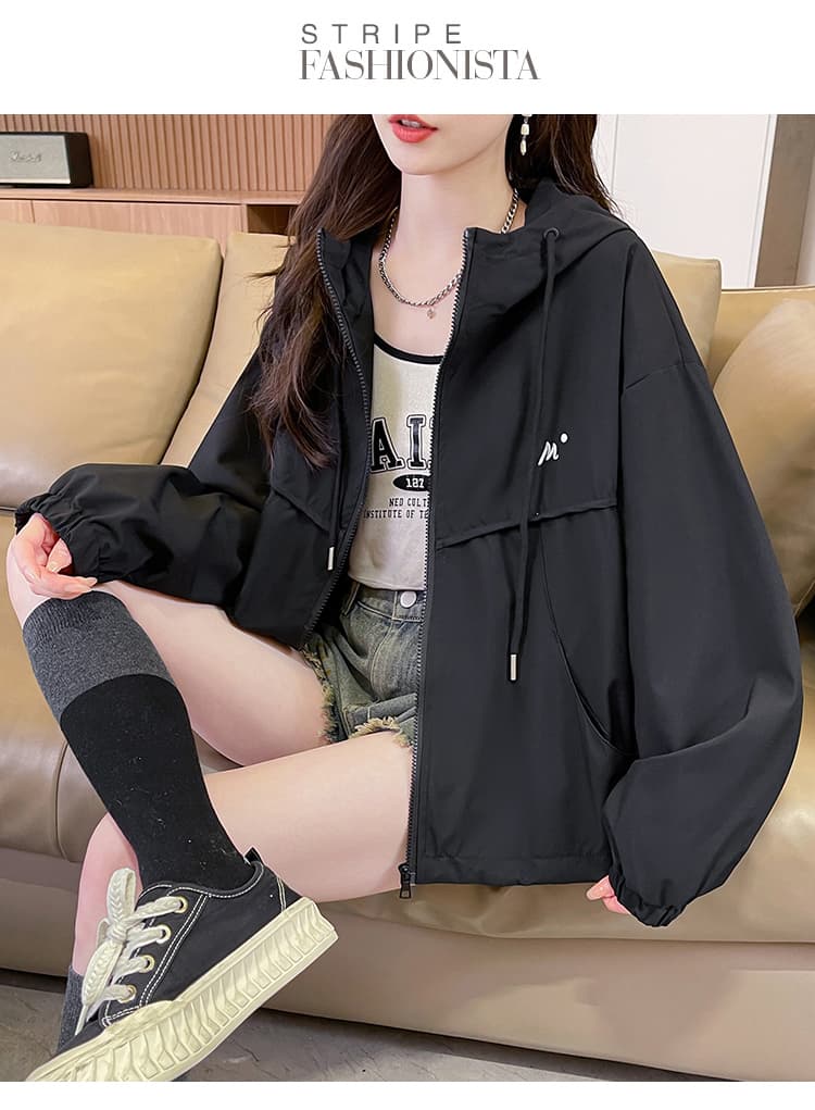 실사 후드 자켓 여성 코트 가을 새로운 루즈핏 한국 스타일 작은 키 워크웨어 재킷 맨위 상세 이미지 17