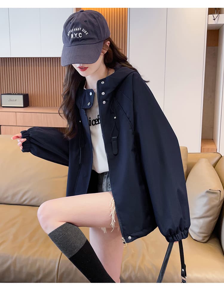 실사 겨울 후드 디자인 센스 요금 외투 디자인 센스 루즈핏 다용도 작은 키 워크웨어 재킷 면 옷 상세 이미지 9