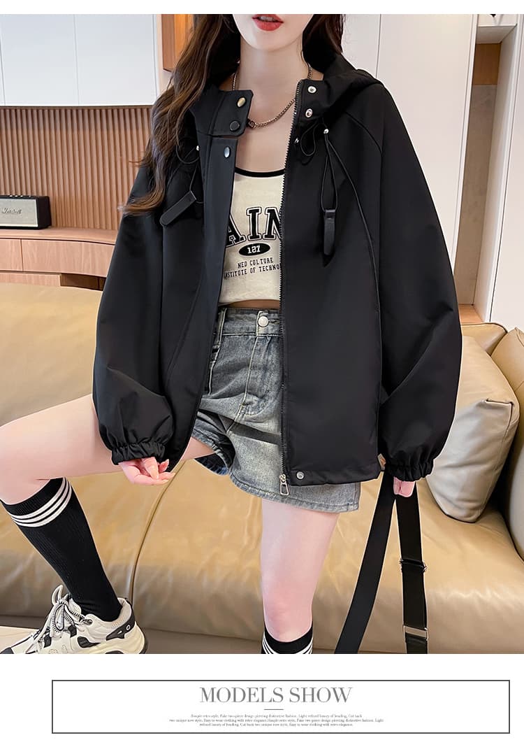 실사 겨울 후드 디자인 센스 요금 외투 디자인 센스 루즈핏 다용도 작은 키 워크웨어 재킷 면 옷 상세 이미지 17