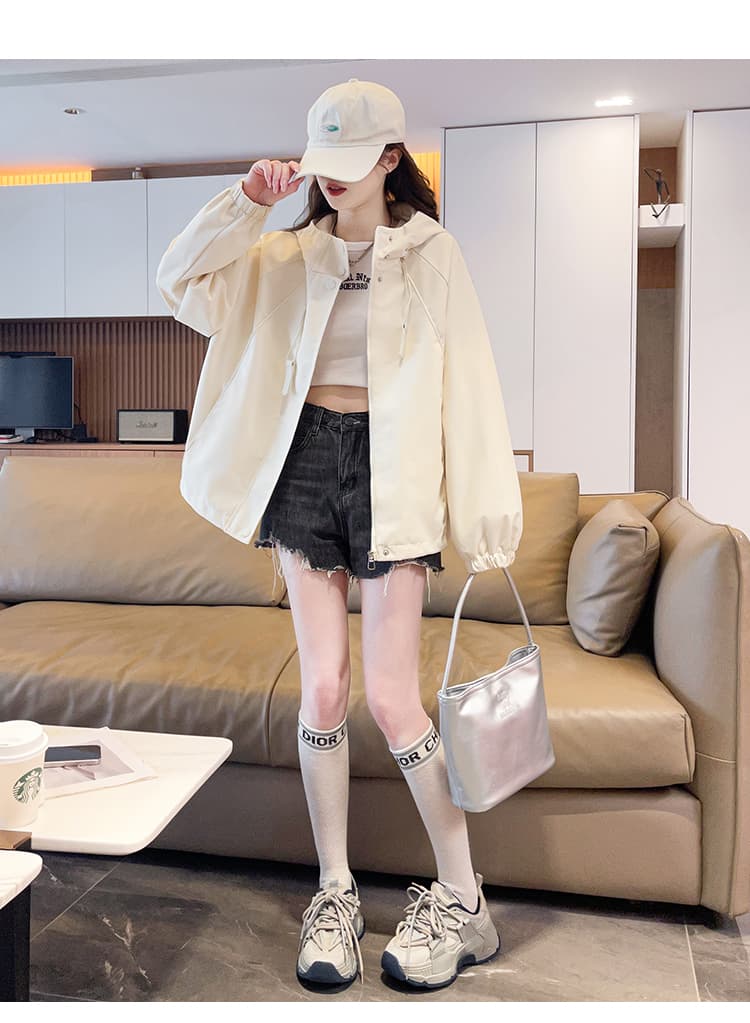 실사 겨울 후드 디자인 센스 요금 외투 디자인 센스 루즈핏 다용도 작은 키 워크웨어 재킷 면 옷 상세 이미지 20