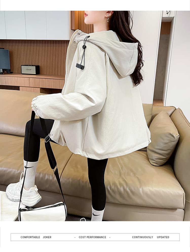 실사 쇼트 스타일 자켓 면 옷 고급 센스 튀김 거리 작은 대중 아메리칸 워크웨어 바람막이 여성 코트 가을 겨울 플러스 두꺼운 스타일 상세 이미지 24