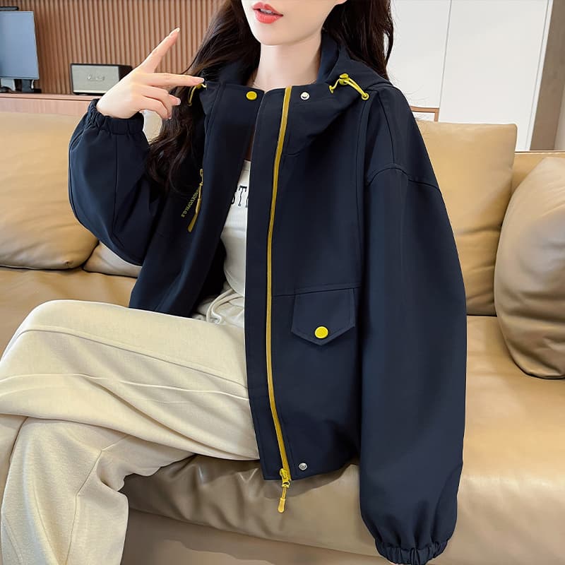 실사 이른 봄 후드 재킷 2026 새로운 외국 가스 캐주얼 한국 스타일 자켓 다용도 패션 재킷 이미지 4