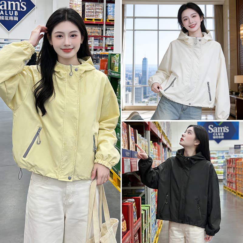 실사 쇼트 스타일 자켓 워크웨어 재킷 봄 가을 새로운 고유 한 Chic 작은 키 캐주얼 재킷 이미지 4