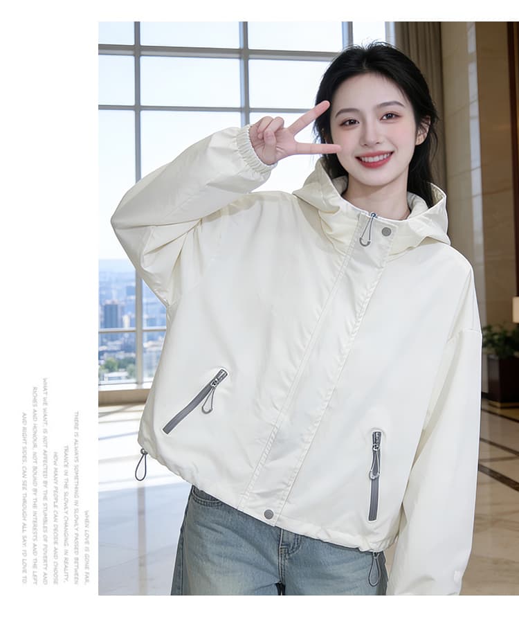실사 쇼트 스타일 자켓 워크웨어 재킷 봄 가을 새로운 고유 한 Chic 작은 키 캐주얼 재킷 상세 이미지 11