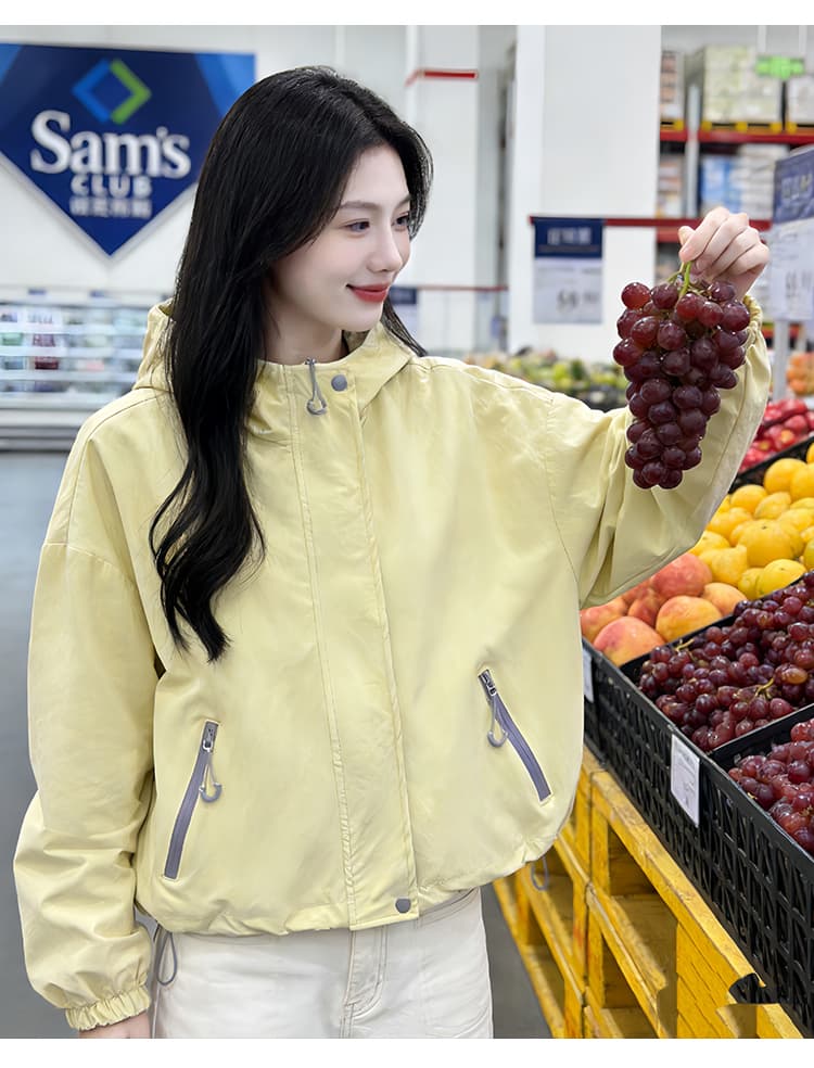 실사 쇼트 스타일 자켓 워크웨어 재킷 봄 가을 새로운 고유 한 Chic 작은 키 캐주얼 재킷 상세 이미지 15