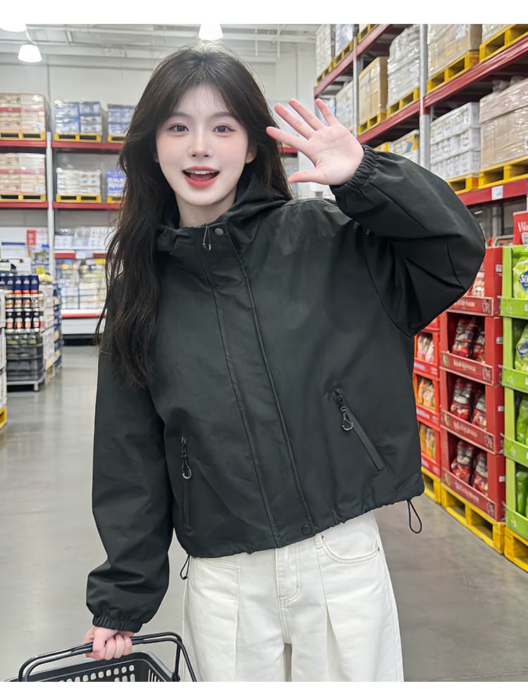 실사 쇼트 스타일 자켓 워크웨어 재킷 봄 가을 새로운 고유 한 Chic 작은 키 캐주얼 재킷 상세 이미지 17