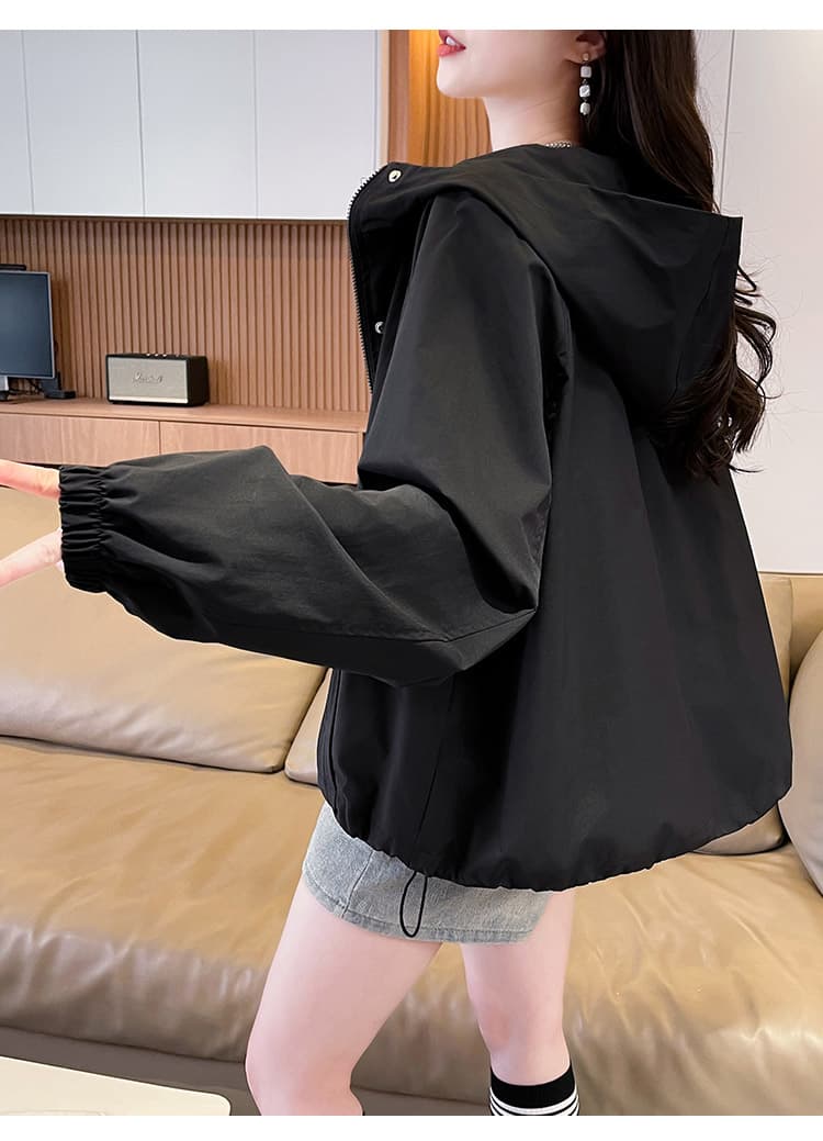실사 봄 가을 후드 디자인 센스 요금 외투 디자인 센스 루즈핏 다용도 작은 키 워크웨어 재킷 상세 이미지 21