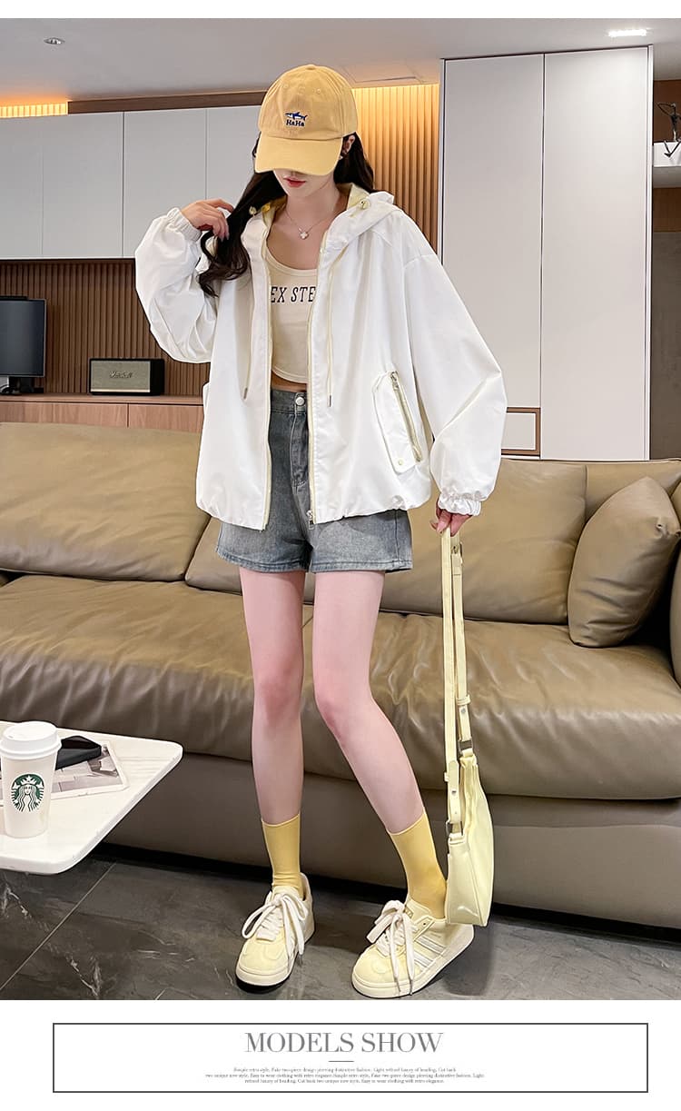 실사 자켓 워크웨어 후드 재킷 봄 새로운 외국 가스 고유 한 Chic 초기 고등학생 다용도 패션 재킷 상세 이미지 17