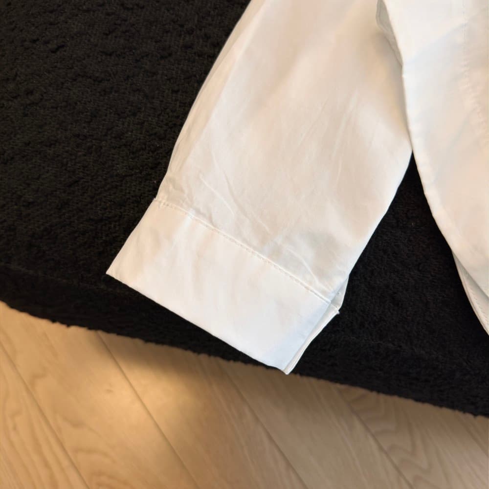 실사 프랑스식 품격 POLO 칼라 루즈핏 여성 셔츠 봄 새로운 출퇴근 다용도 셔츠 오픈 가디건 맨위 상세 이미지 10