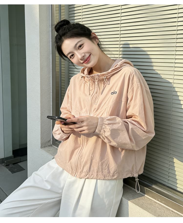 실사 자외선 차단 의류 여성 여름 한 부서 루즈핏 후드 얇은 스타일 통기성 국방 자외선 카디건 코트 자외선 차단 복 상세 이미지 15