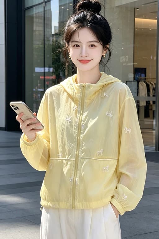 실사 귀여운 작은 낳다 자수 자외선 차단 의류 여름 얇은 스타일 후드 재킷 루즈핏 캐주얼 다용도 맨위 이미지 6