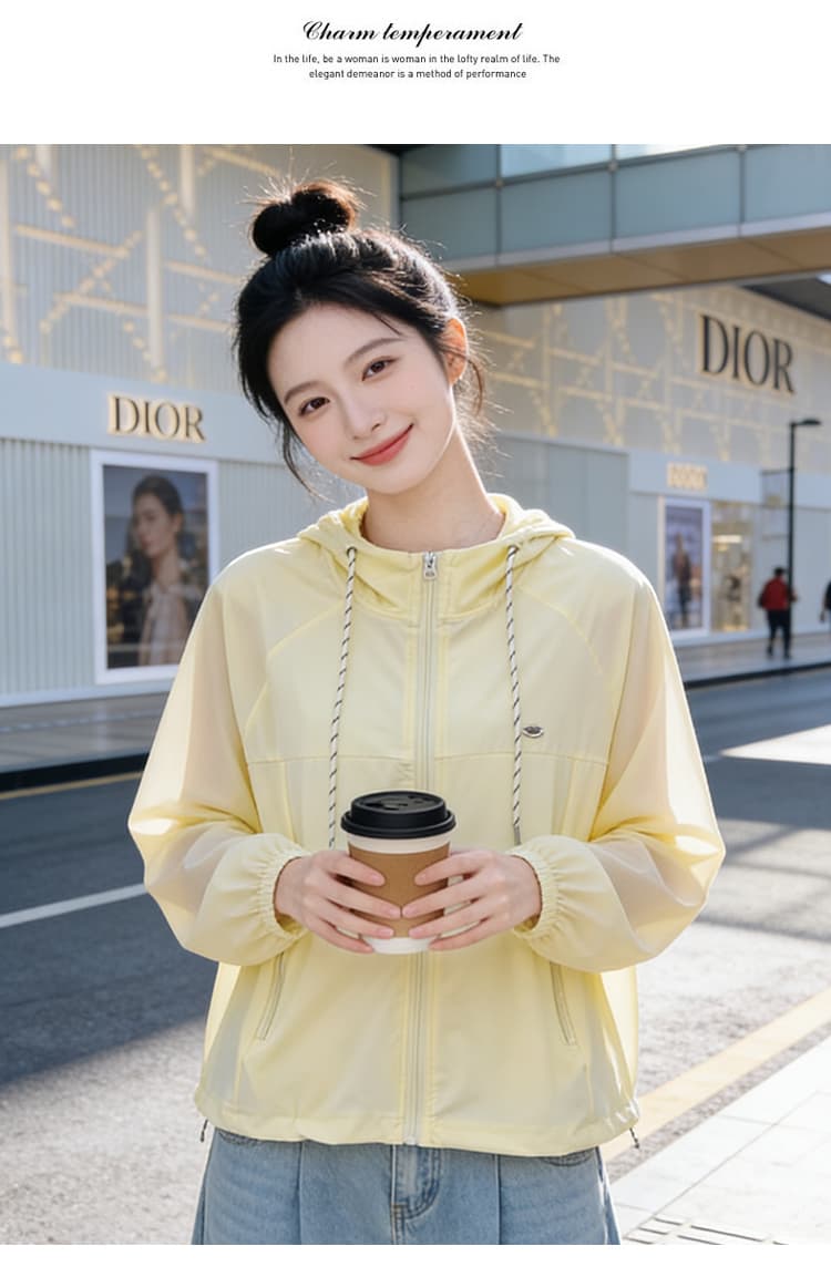 실사 2026 자외선 차단 의류 여성 여름 얇은 스타일 얼음 실크 후드 재킷 통기성 국방 자외선 루즈핏 출퇴근 야외 상세 이미지 19