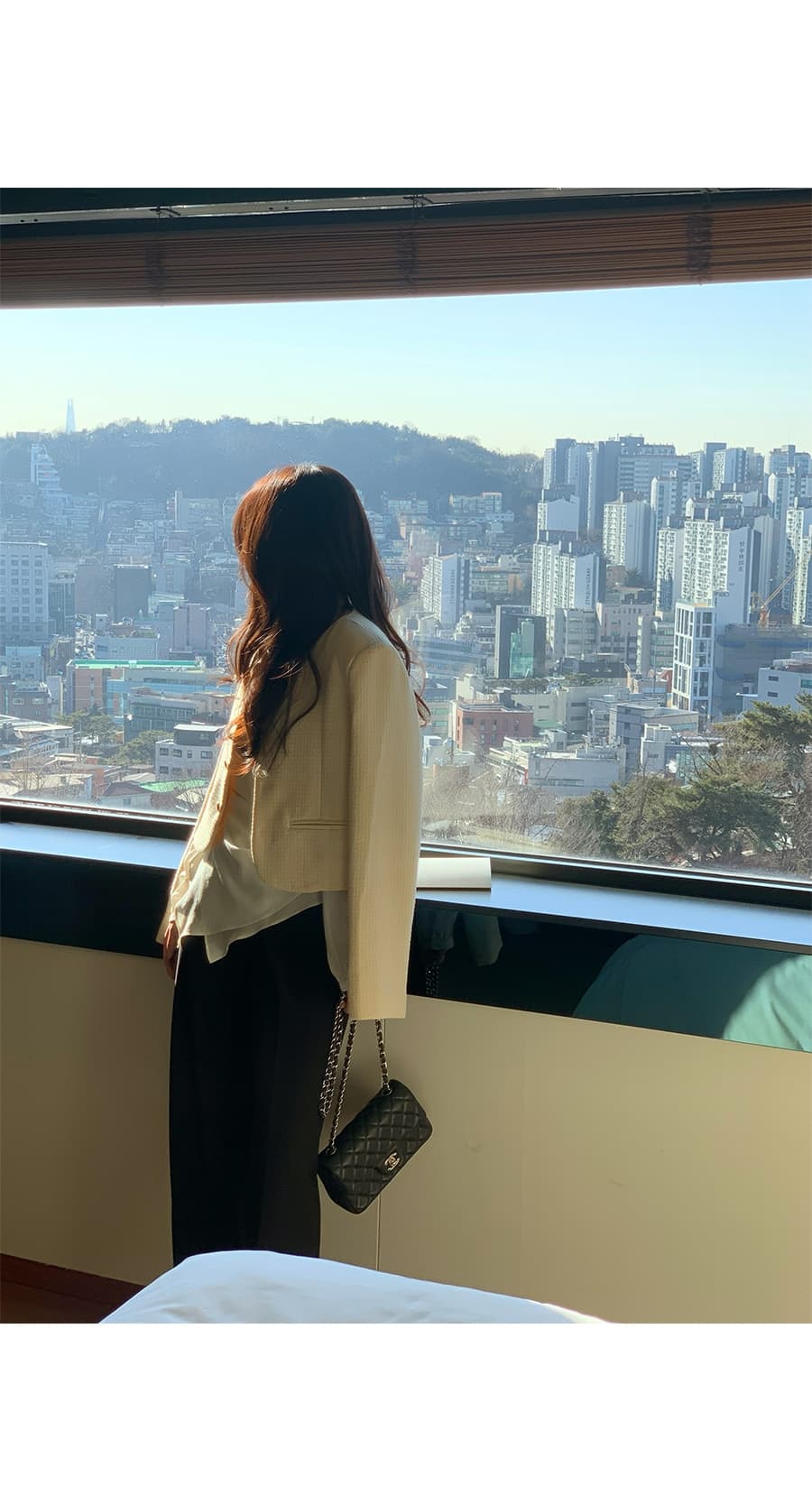 재고 있음 korea 프랑스식 고급 십자가 V넥 디자인 센스 불규칙 스트랩 허리 수축 마이크로 ~을 통해 긴팔 여성 셔츠 상세 이미지 15