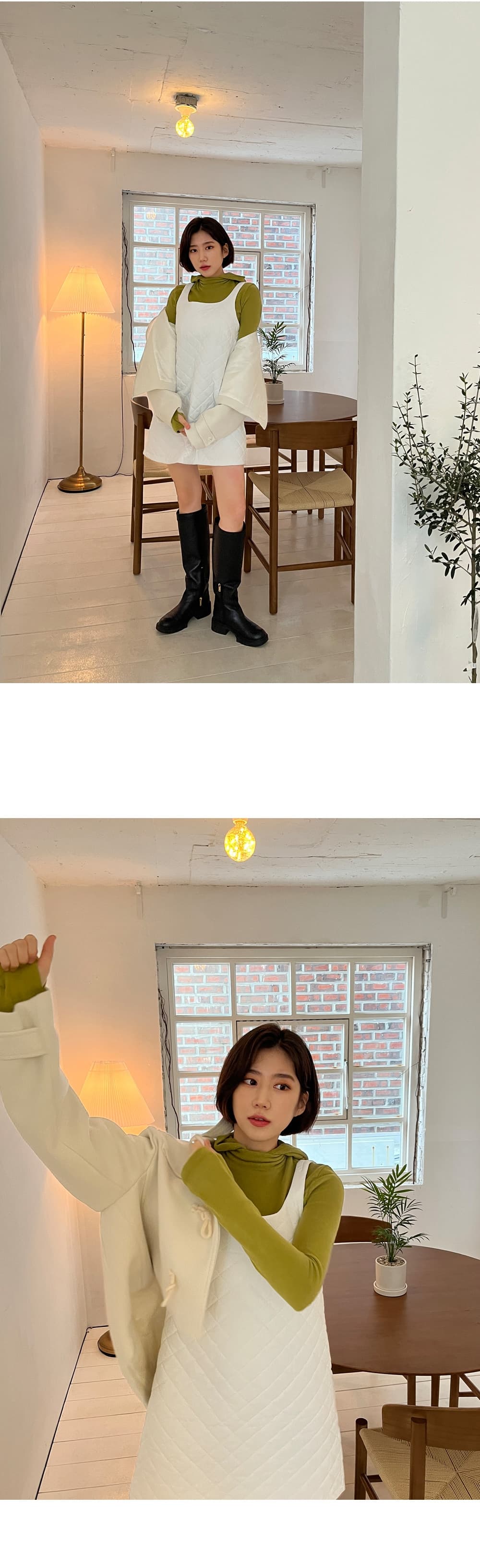 재고 있음 korea 연령 감소 청춘 분위기 센스 소뿔 버클 패션 후드 디자인 루즈핏 다용도 모직 외투 상세 이미지 11