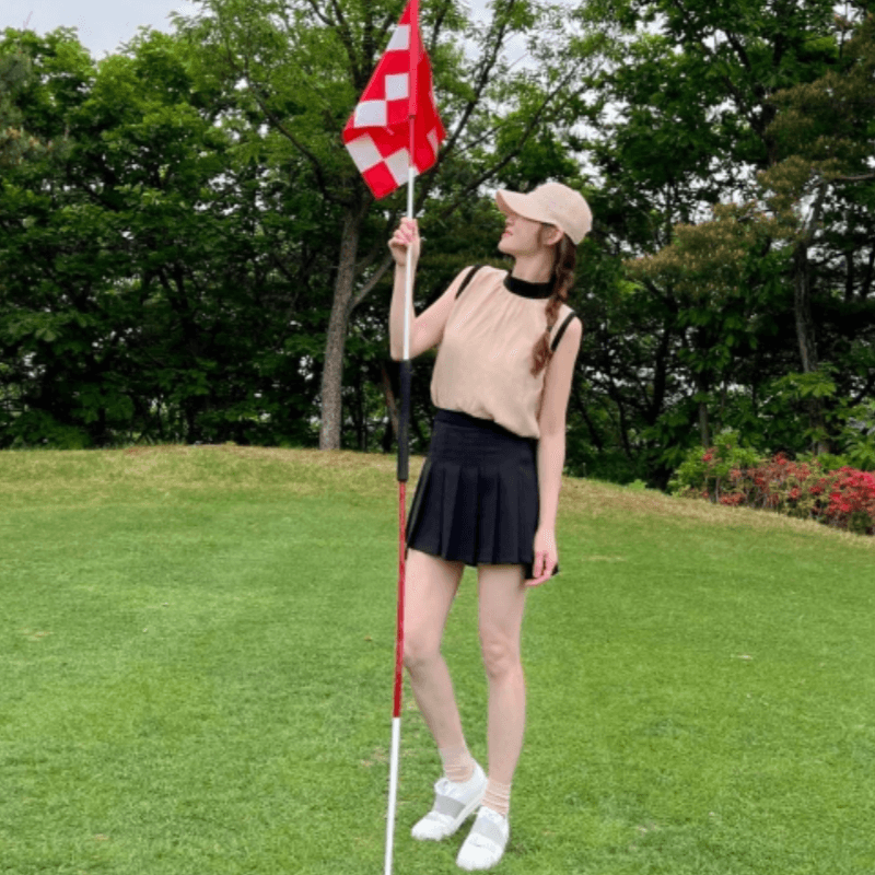 재고 있음 korea 절묘한 배색 똑똑한 뒤로 특대 사이즈 나비 매듭 리본 민소매 라운드 넥 조끼 섹션 맨위 이미지 4