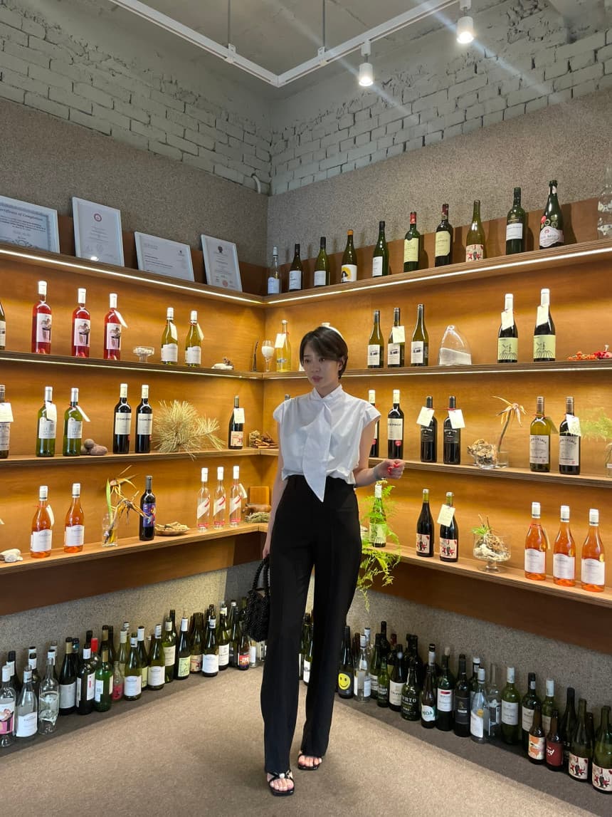재고 있음 korea 프랑스식 품격 디자인 센스 대 리본 주름 비틀림 스탠드 칼라 다용도 만나는 반팔 셔츠 상세 이미지 3