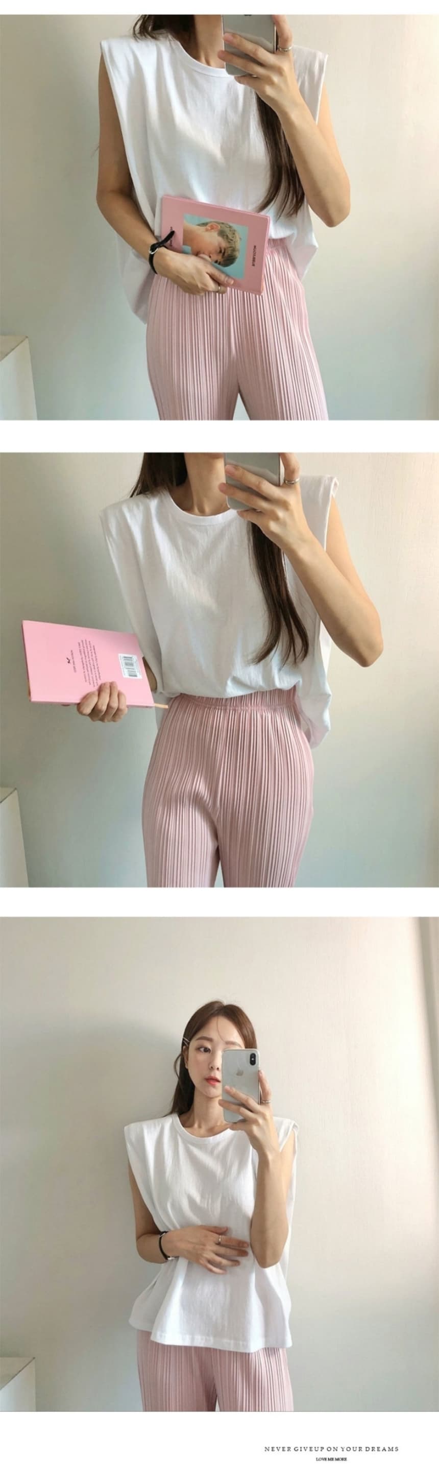 재고 있음 cherry 디자인 섹션 가스 필드 여성 주님 어깨 패드 고급 출퇴근 품격 다용도 순면 민소매 조끼 티셔츠 상세 이미지 6