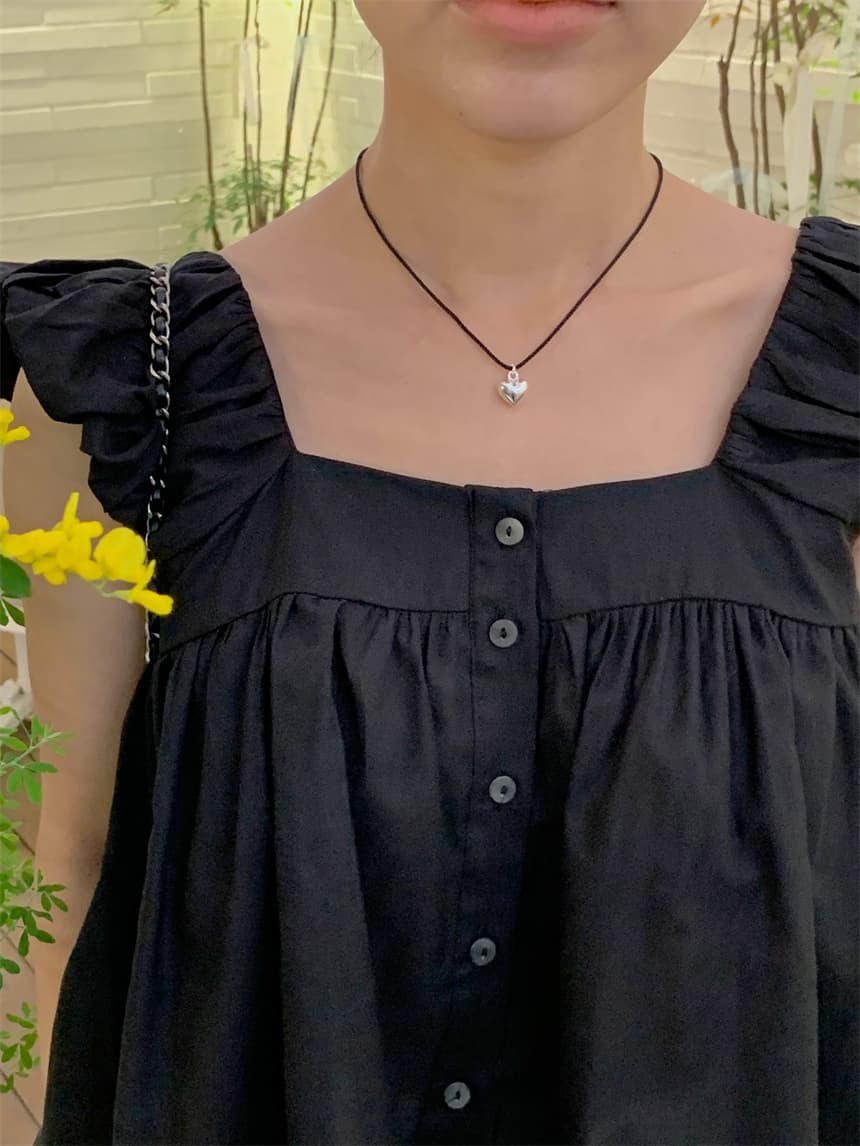 재고 있음 cherry 부드러운 멩 연령 감소 달콤함 구름 넓은 어깨 민소매 맨위 작은 청신 조끼 전후 둘 착용 상세 이미지 8
