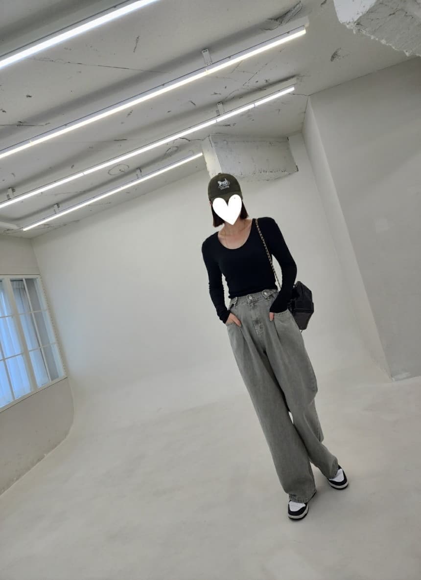 재고 있음 cherry 외국 가스 다용도 신축성 만나는 몸매 가꾸기 슬림해 보이는 인사이드 가져 가라. 긴팔 티셔츠 맨위 전후 둘 착용 상세 이미지 2