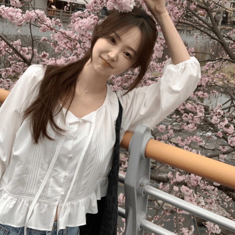 재고 있음 cherry 프랑스식 부드러운 바람 리본 달콤함 벌룬 소매 명중 Pleat 단추 연꽃 잎 긴팔 셔츠