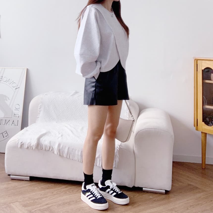 재고 있음 cherry 아메리칸 캠퍼스 패션 불규칙 중복 디자인 센스 의류 동적 캐주얼 긴팔 후드티 상세 이미지 11