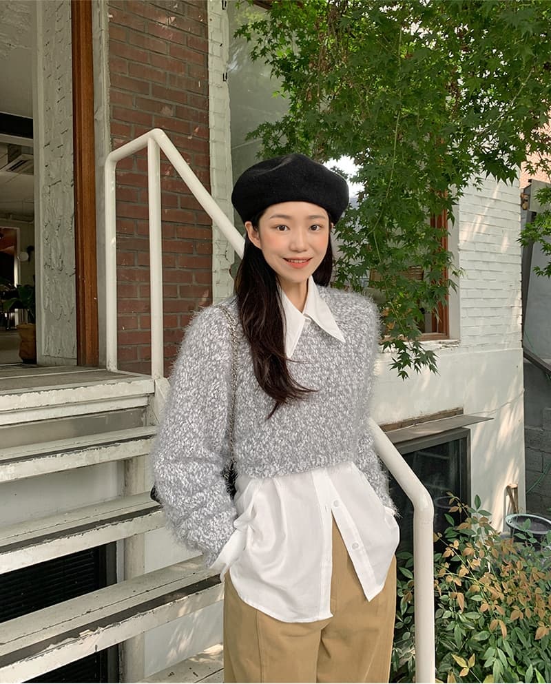 재고 있음 cherry 한 부서 디자인 센스 포인터 포인터 폴로 칼라 허리 수축 핀치 버클 다용도 스택 착용 캐주얼 긴팔 셔츠 맨위 상세 이미지 12