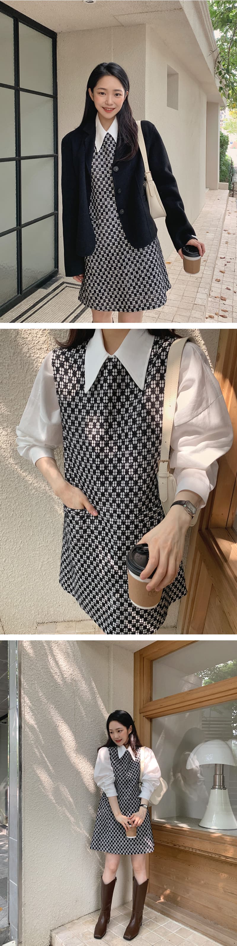 재고 있음 cherry 한 부서 디자인 센스 포인터 포인터 폴로 칼라 허리 수축 핀치 버클 다용도 스택 착용 캐주얼 긴팔 셔츠 맨위 상세 이미지 15