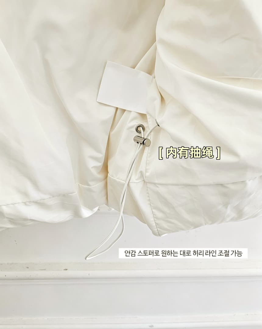 재고 있음 cherry 다용도 변경 가능 캐주얼 펌프 로프 허리 수축 두꺼운 면 후드 베스트 재킷 모자 수 있습니다. 철거 상세 이미지 23